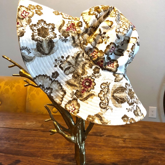 Rare+Vintage Burberry Floppy Cotton/Canvas Wide Brim Sun Hat - Picture 1 of 9